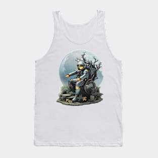 Astronaut Sitting In a Folding Chair Tank Top